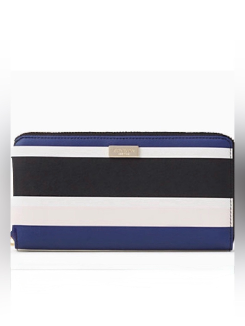 KATE SPADE ♠️ New York 🖤Neda🖤 LAUREL WAY PRINTED CRUISE STRIPE WALLET 🌟EUC🌟